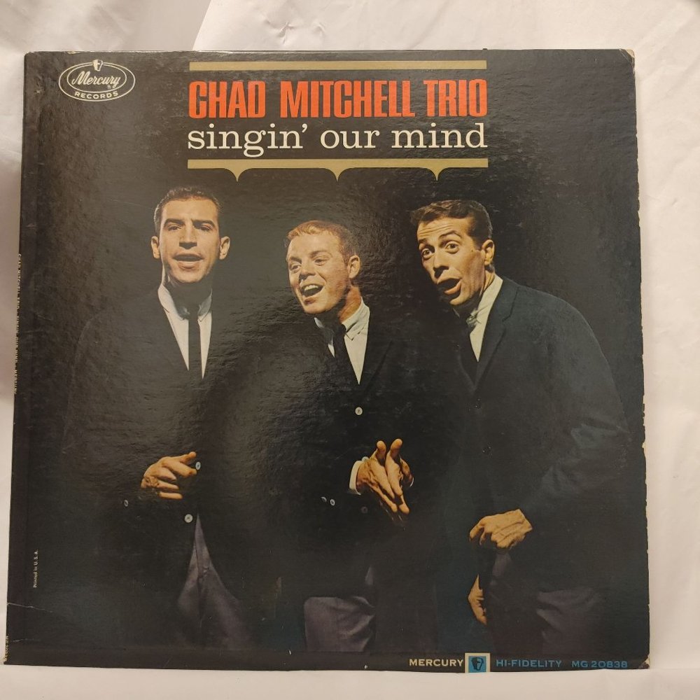 Vintage 1963 LP Vinyl Record The Chad Mitchell Trio Singin' Our Mind [MG 20838]